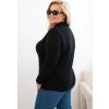 Čierny dámsky plus size rolák