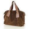 MARCO MAZZINI Hnedá kožená kabelka
