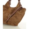 MARCO MAZZINI Hnedá semišová hobo kabelka