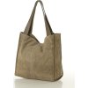 MARCO MAZZINI Béžová taupe semišová shopper kabelka