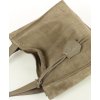 MARCO MAZZINI Béžová taupe semišová shopper kabelka