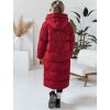 Vínový dámsky dlhý zateplený kabát COZYSEASON