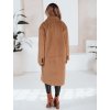 Dámsky camel dlhý oversize zimný kabát