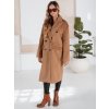 Dámsky camel dlhý oversize zimný kabát
