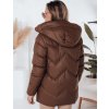 Hnedá dámska zimná prešívaná bunda SALVONA