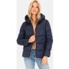 Tmavomodrá dámska prechodná prešívaná bunda