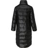 Čierny dámsky zimný prešívaný kabát so striebornými detailmi