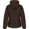 Čokoládovo hnedá dámska prešívaná bunda s teplou kapucňou