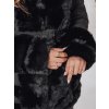 Čierna dámska zimná prešívaná bunda CITYGLANCE s ozdobnou kožušinou