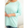 Mätová plus size blúzka s okrúhlym výstrihom