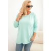 Mätová plus size blúzka s okrúhlym výstrihom