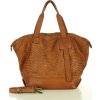 Marco Mazzini Camel dámska kožená shopper kabelka