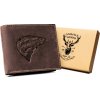 Always Wild Tmavohnedá kožená peňaženka s razbou ryby A216 (Veľkosť ONE SIZE)