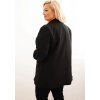 Čierny dámsky elegantný plus size blejzer