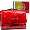 Peterson Červená malá lakovaná peňaženka s monogramom Y447 (Veľkosť ONE SIZE)