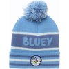 Svetlomodrá chlapčenská čiapka s brmbolcom Bluey