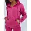 Ružová mikina so zipsom