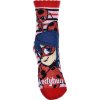 Červeno-ružové pruhované ponožky s potlačou Miraculous Ladybug
