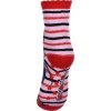 Červeno-ružové pruhované ponožky s potlačou Miraculous Ladybug