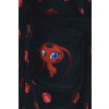 Čierny dievčenský župan s bodkami Ladybug and Cat Noir