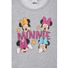 Sivé dievčenské tričko Minnie Mouse s trblietavou potlačou