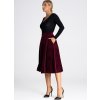 Vínová midi sukňa s vreckami (Veľkosť S/M)