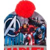 Marvel warm Avengers červeno-sivá chlapčenská čiapka s brmbolcom