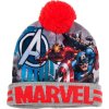 Marvel warm Avengers červeno-sivá chlapčenská čiapka s brmbolcom