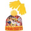 Paw Patrol žlto-oranžová sada čiapky a rukavíc