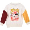 Minnie Mouse smotanová mikina s potlačou na chrbte