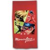 Červený dievčenský uterák Miraculous Ladybug
