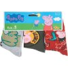 Trojbalenie ponožiek Peppa George - khaki, červená, sivá