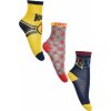 Chlapčenské ponožky Harry Potter - žltá/sivá/modrá