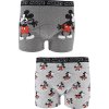 Sivé pánske boxerky Mickey Mouse - 2 ks