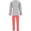 Sivo-červené dievčenské pyžamo Disney Minnie Mouse