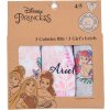 Trojbalenie dievčenských nohavičiek Disney Princess - biela/broskyňová/sivá
