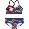 Modré dvojdielne plavky Minnie Mouse s volánikmi