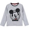 Šedé chlapčenské tričko s dlhým rukávom Mickey Mouse