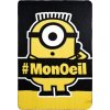 Fleecová deka Minions 100x150 cm - čierna