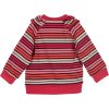 Little Marcel dievčenská červená pruhovaná mikina na zips