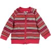 Little Marcel dievčenská červená pruhovaná mikina na zips