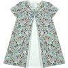 NAT&TOM Dievčenské sivé šaty s kvetinovým vzorom