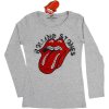 Rolling Stones sivá dievčenská blúzka s potlačou