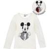 Mickey Mouse dievčenské biele tričko s obojstrannými flitrami