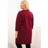 Vínové dámske mikinové šaty pre plnoštíhle s viskózou
