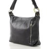 MARCO MAZZINI čierna luxusná kožená kabelka