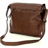 MARCO MAZZINI Kožená crossbody kabelka - čokoládovo hnedá
