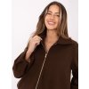 Hnedá dámska prechodná bunda so sťahovacou šnúrkou