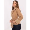 Camel dámsky krátky kabátik s pásikom