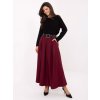 Vínová skladaná viskózová sukňa (Veľkosť ONE SIZE)